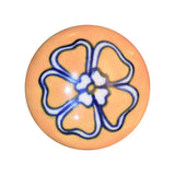 COTTAGE CHIC CERAMIC KNOB - yellow and blue floral 