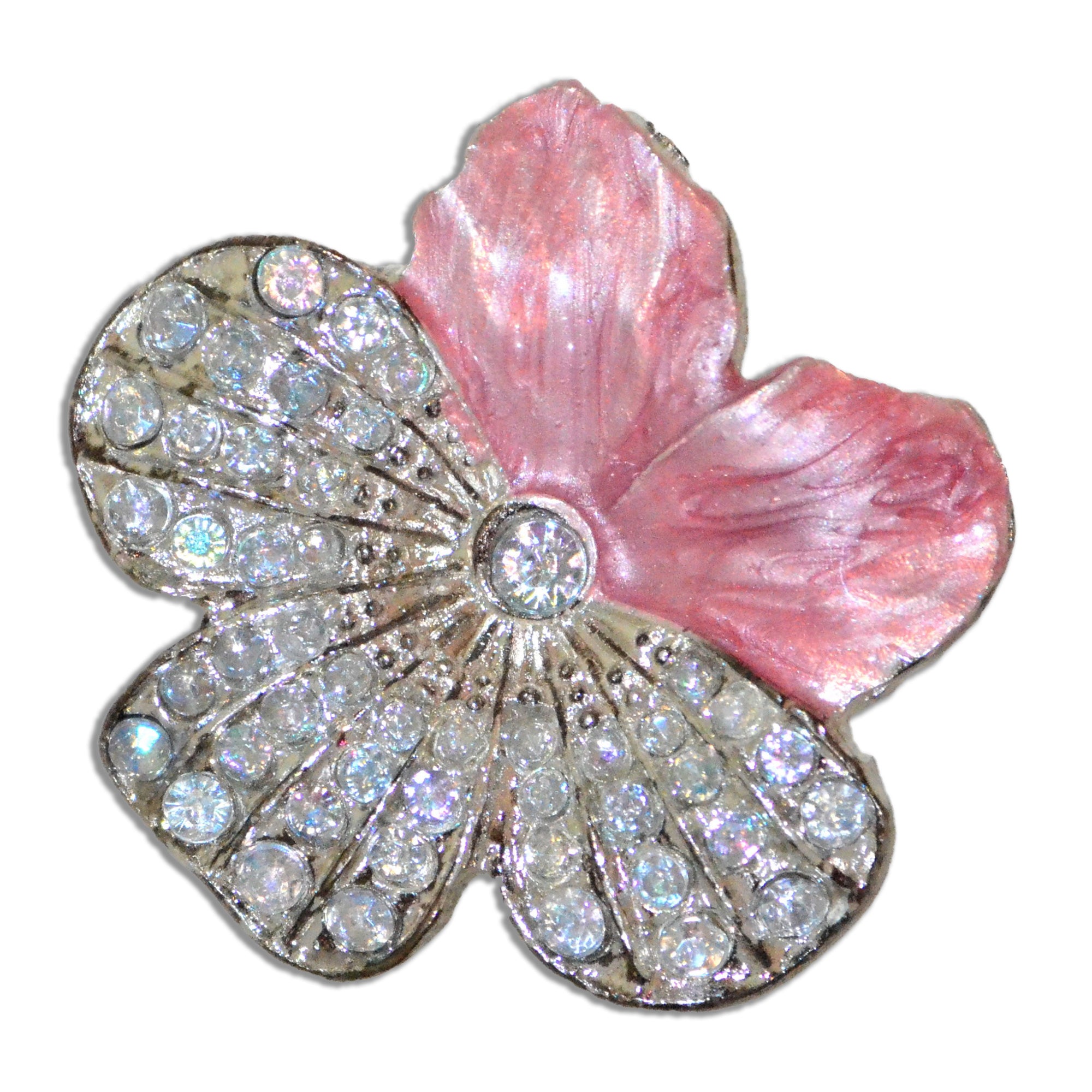 Cloisonne Jewel Knob - Pink Flower