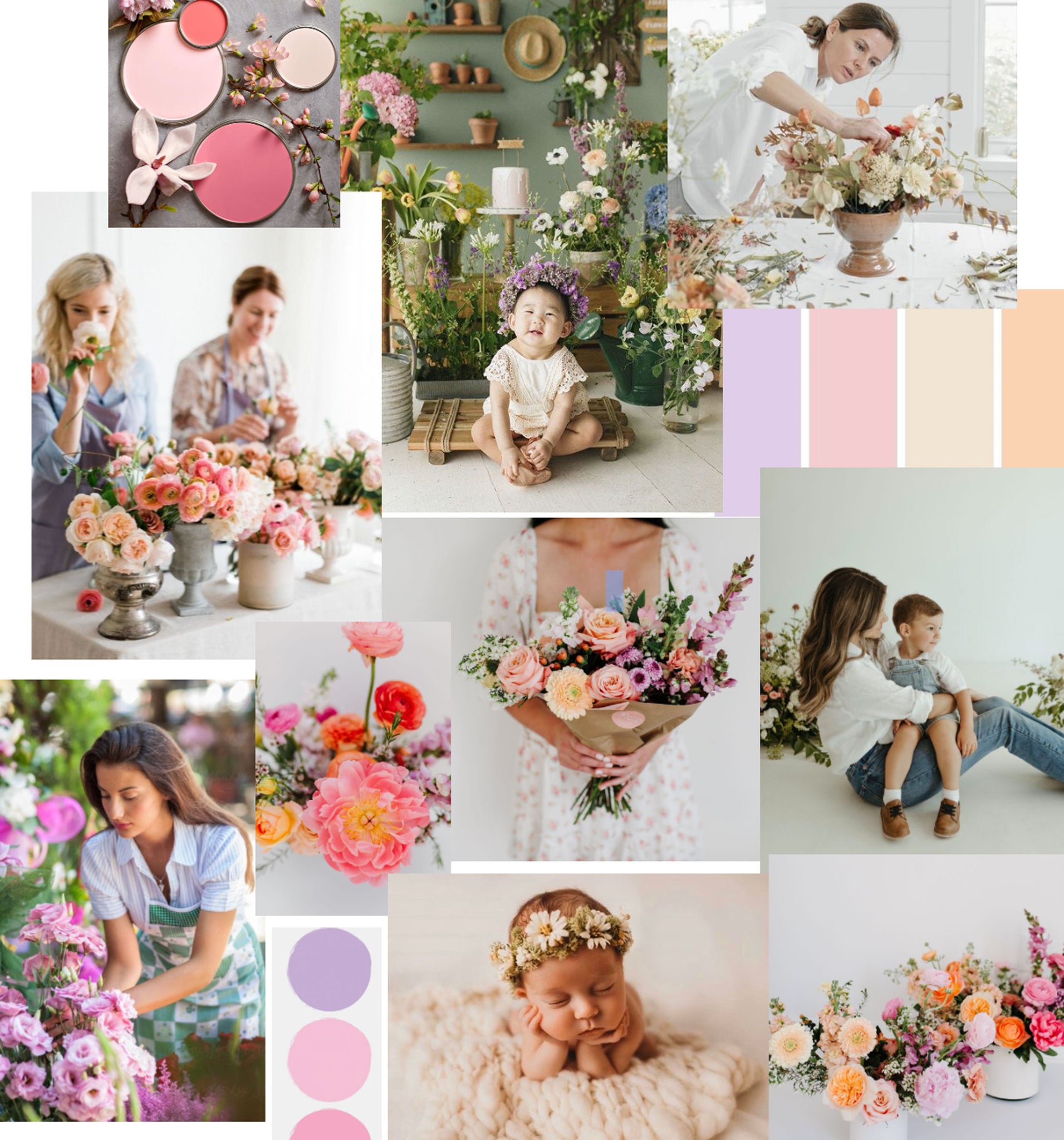 Native Poppy Mother’s Day Flower moodboard