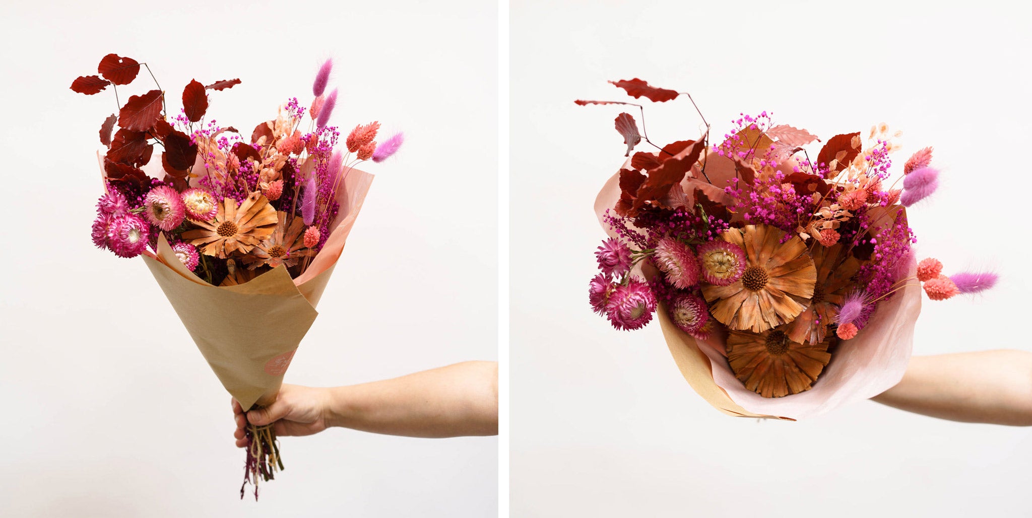 Fall dried flower decor