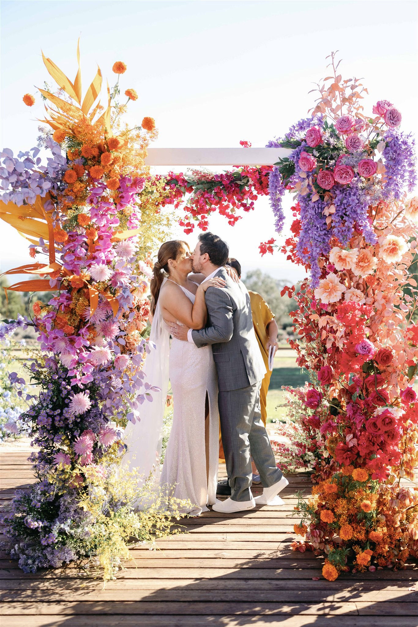 Floral arch installation from Native Poppy