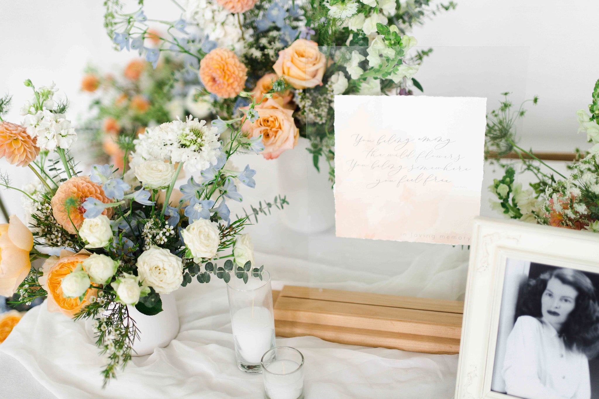 Funeral flowers designed by Native Poppy