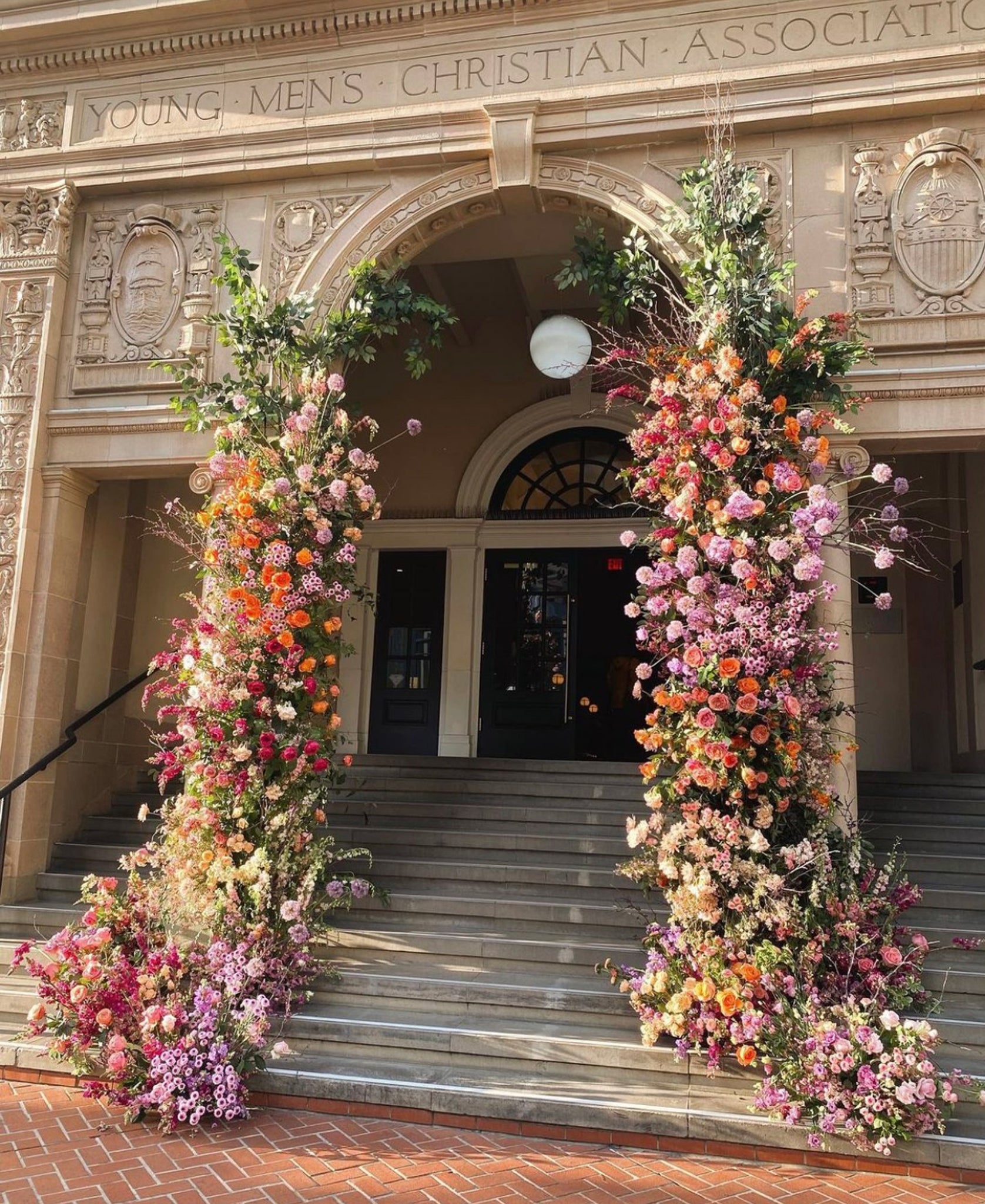 Flower arch for San Diego Museum of Art