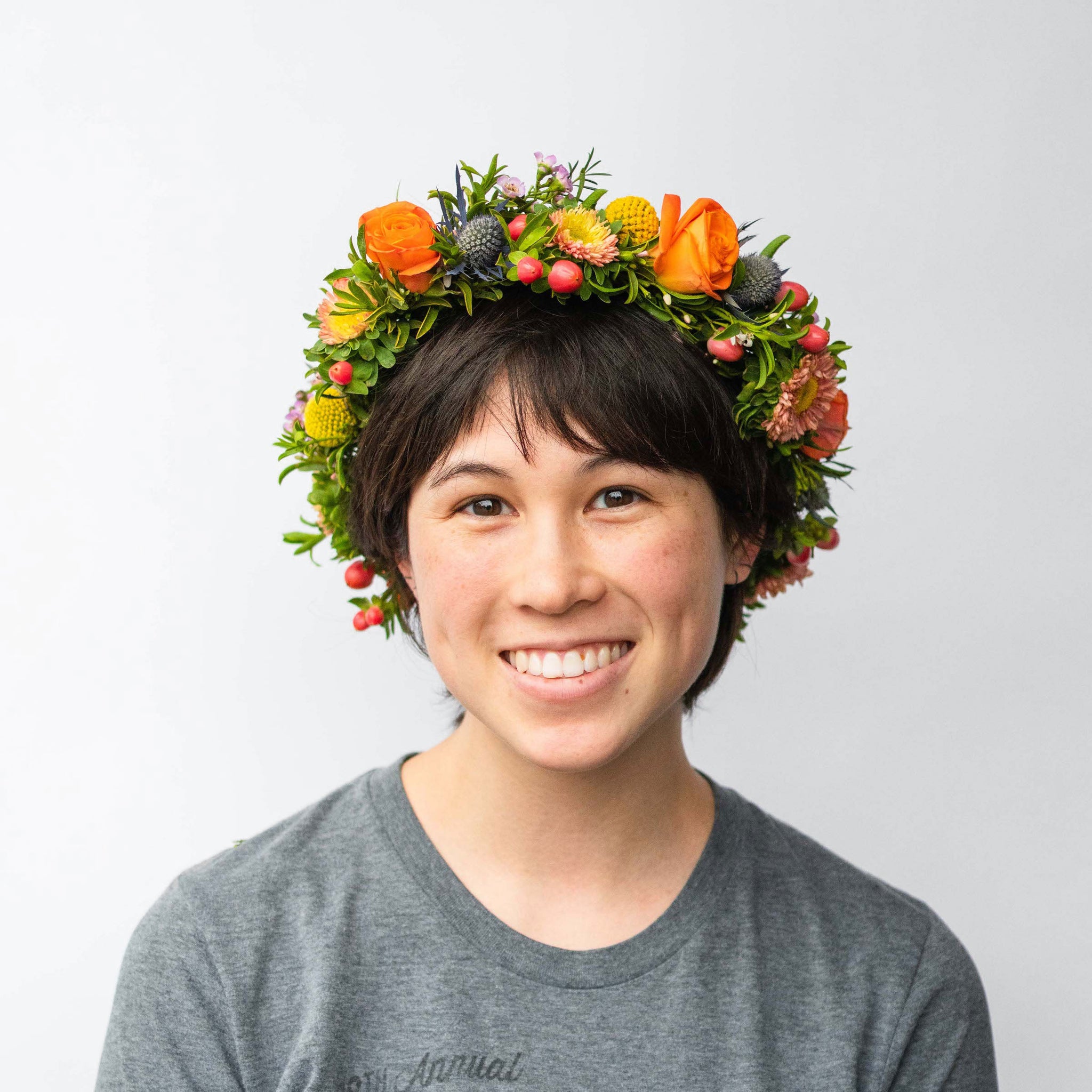 Native Poppy Rainbow Pride Flower Crown