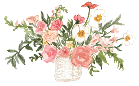 Flower arrangement in a vase