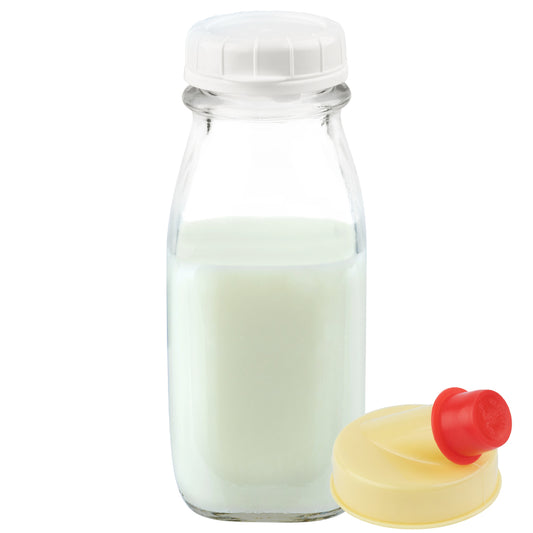 16oz Farmhouse Glass Milk Bottle - Squat – Kitchentoolz