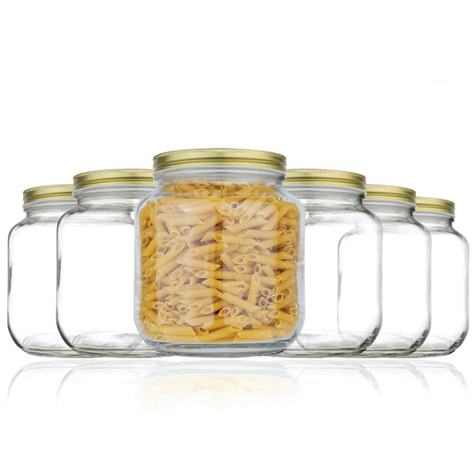 Galashield Mason Jars 8 oz | Canning Jars Wide Mouth | Small Mason Jars with Lids [6 Pack]