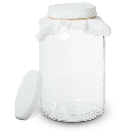 Zvonema 1 Gallon Glass Jar with Lid, Glass Cookie Jar Kitchen Food Storage  Jars with Airtight Lids, Large Glass Canisters for Cookies, Candy, Flour