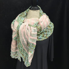 Birthday Cake Shawl on model