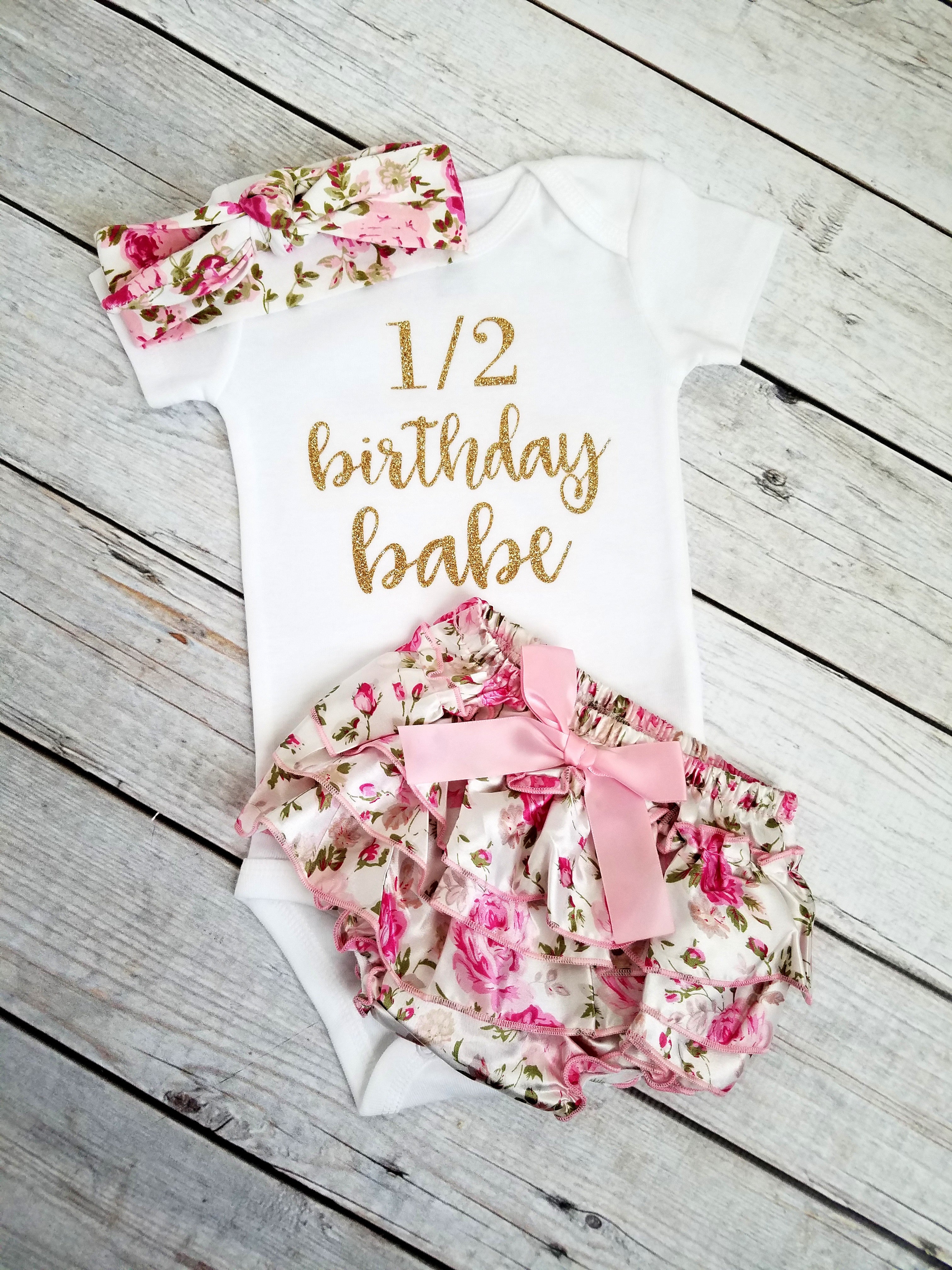 first birthday outfit girl pink and gold