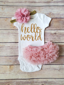 newborn take me home outfit girl