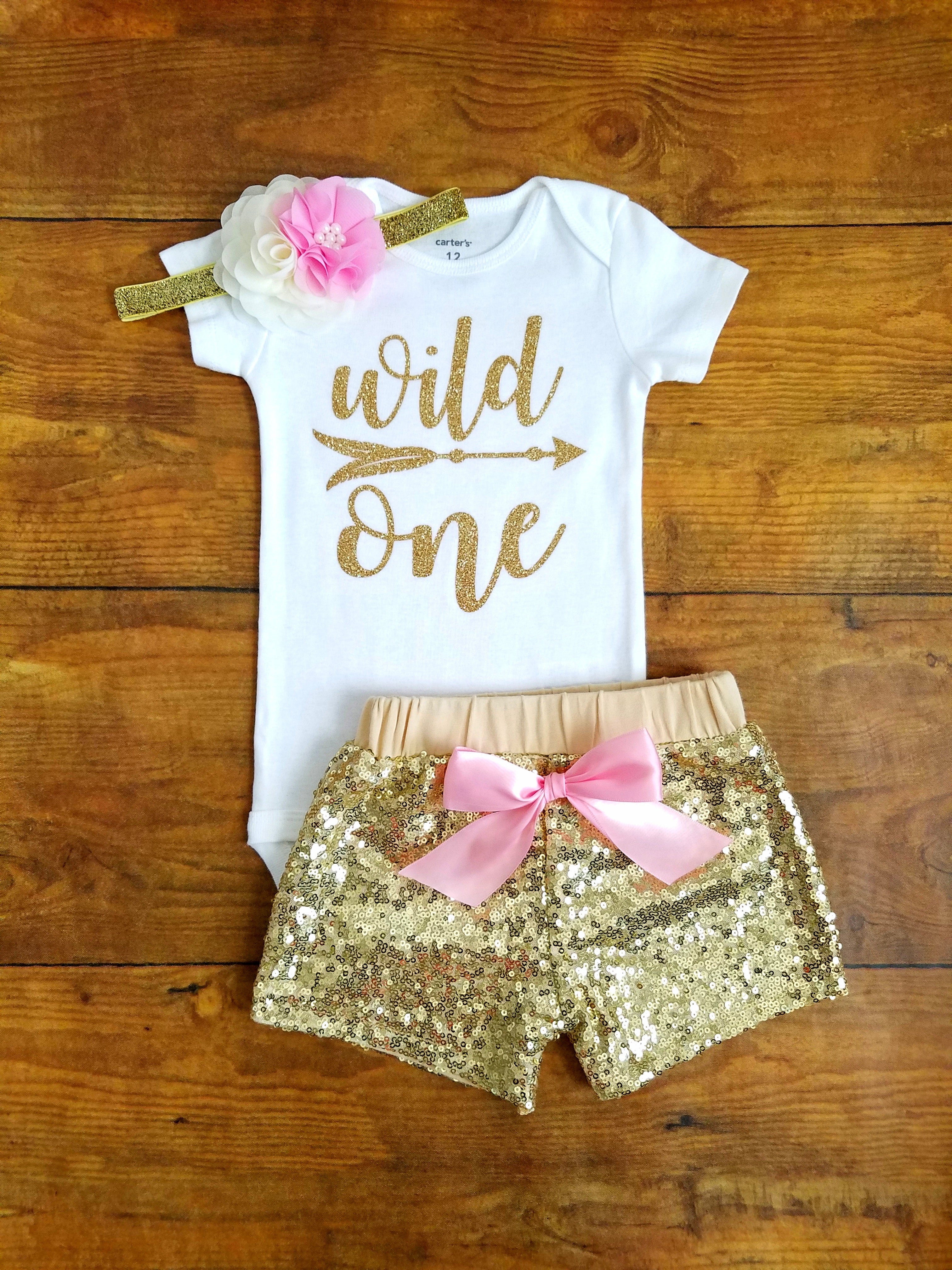 rose gold first birthday outfit