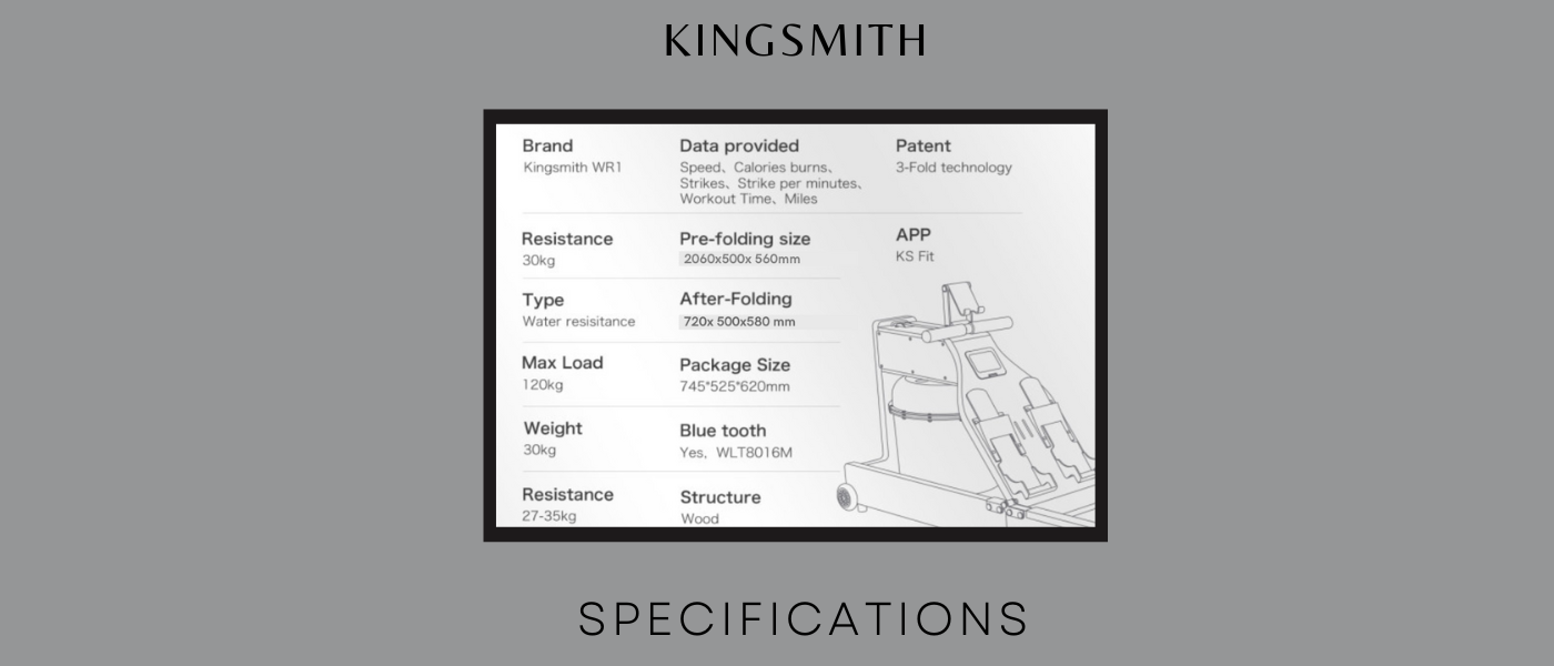rowing machine specification