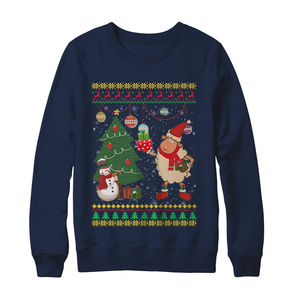 Funny Sheep Lamb Christmas Cute Family Ugly Sweater Shirt & Sweatshirt ...