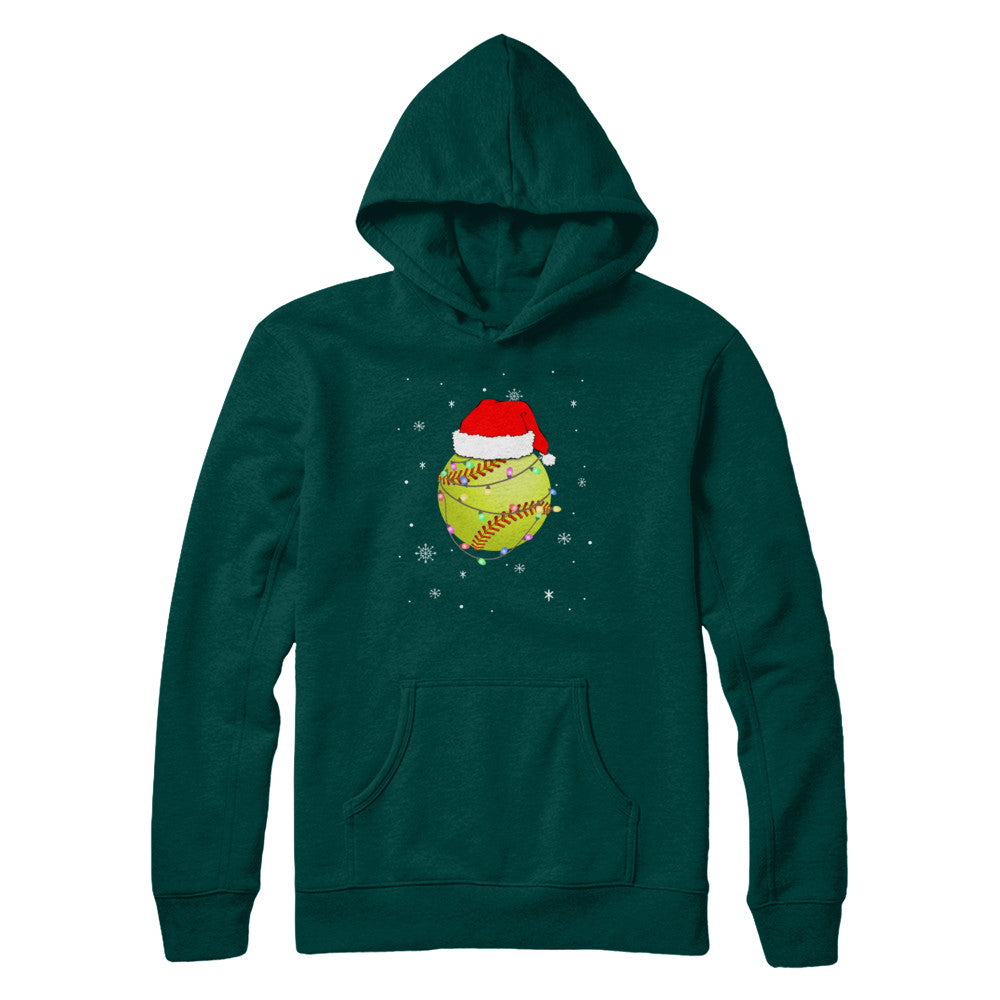 Santa Hat Softball Christmas Gifts Shirt & Sweatshirt - Teecentury.com