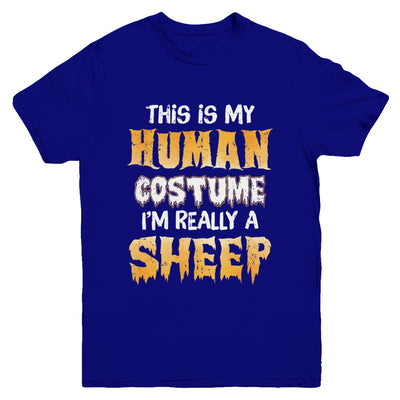 This Is My Human Costume Sheep Halloween Youth Shirt - Teecentury.com