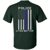Police Lives Matter Thin Blue Line T-Shirt & Hoodie | Teecentury.com
