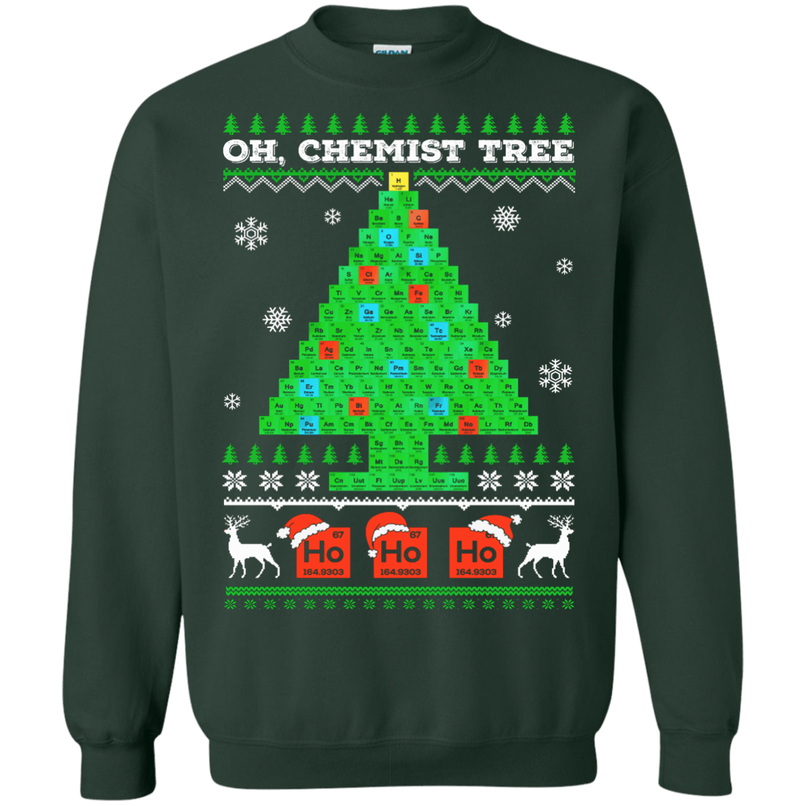 Oh Chemistry Tree Science Christmas Ugly Sweater Shirt & Sweatshirt