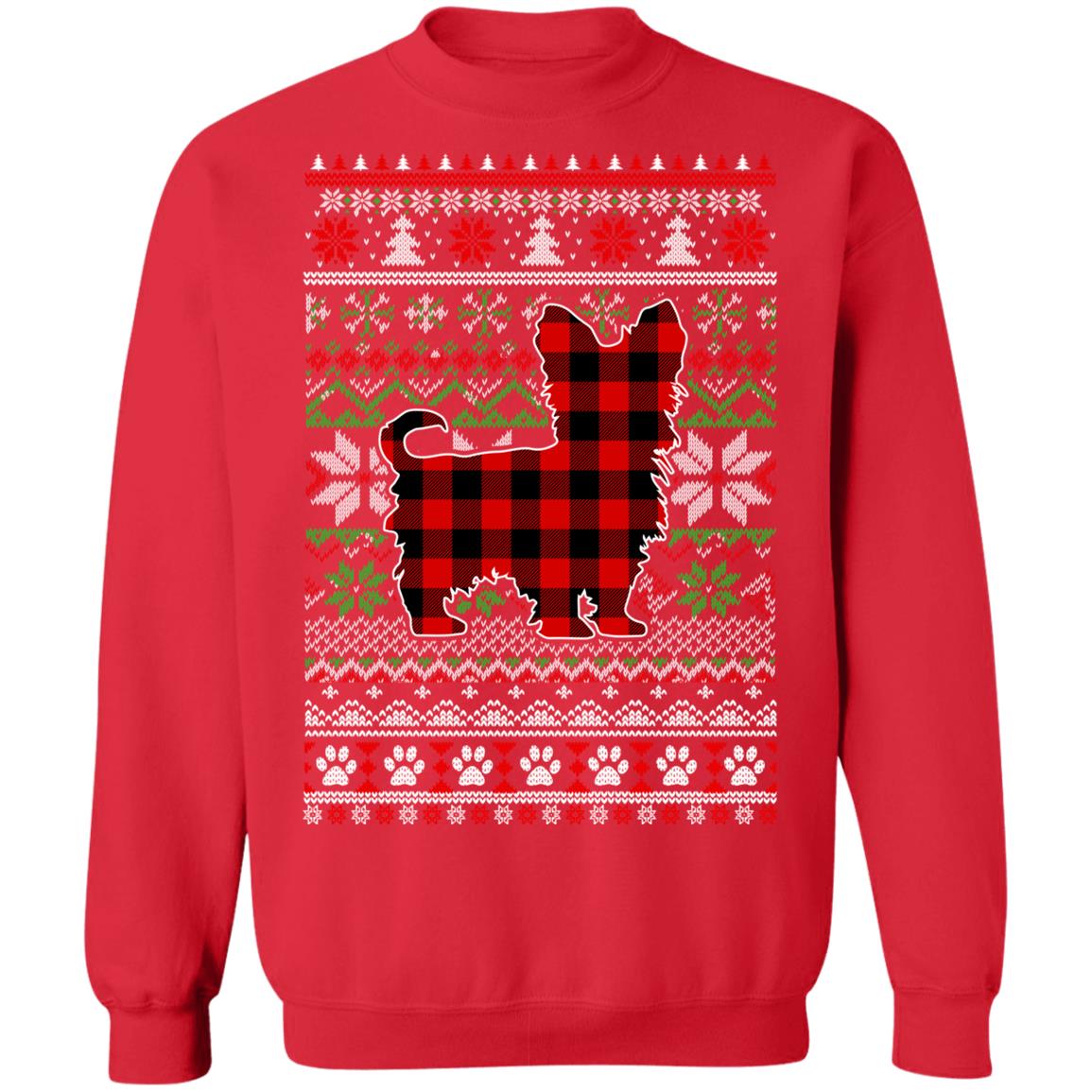yorkie christmas sweater