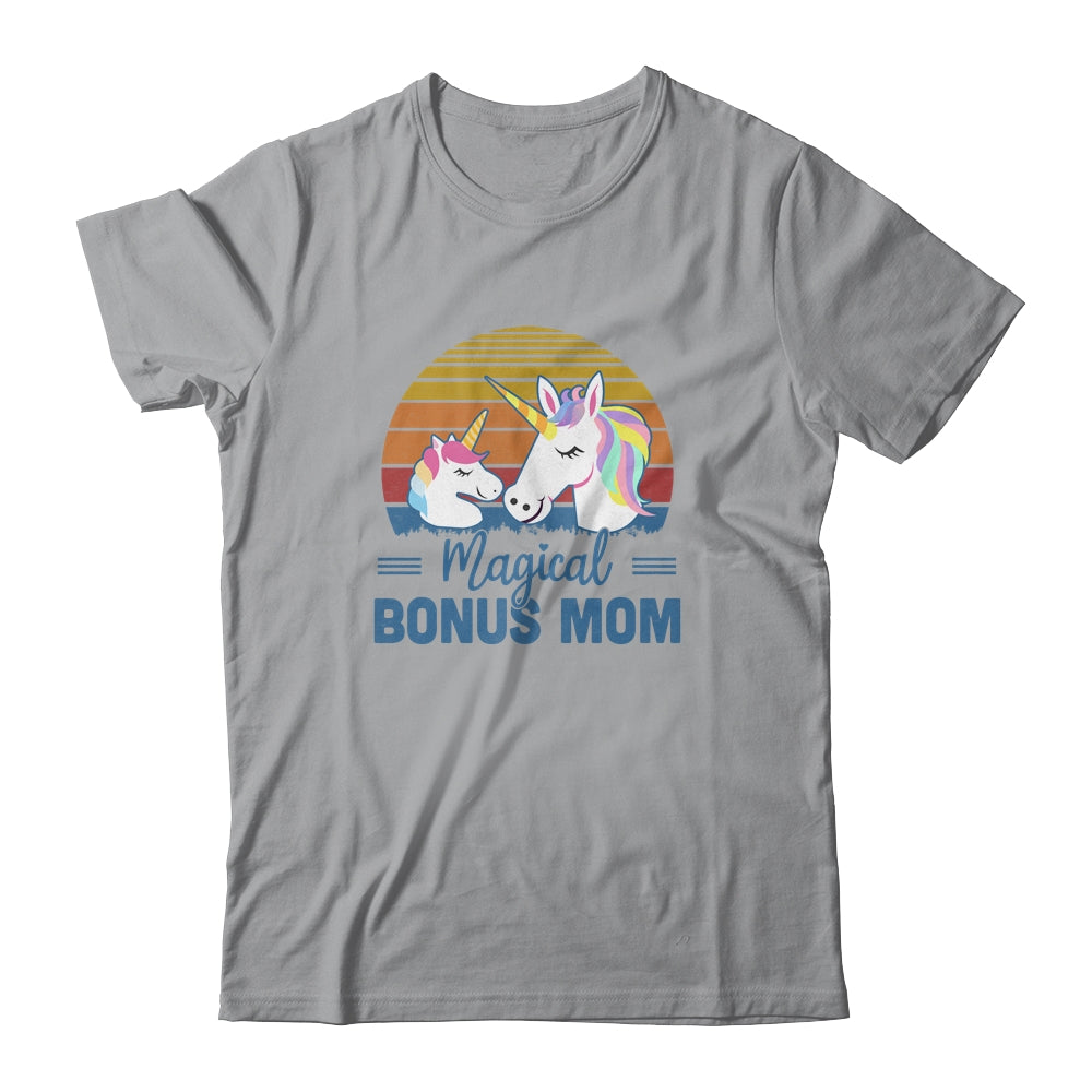 Funny Stepmom T Magical Bonus Mom Unicorn Vintage Shirt And Hoodie