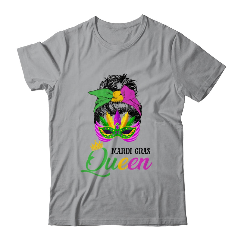 Mardi Gras Queen Carnival Costume Messy Bun Shirt & Tank Top ...