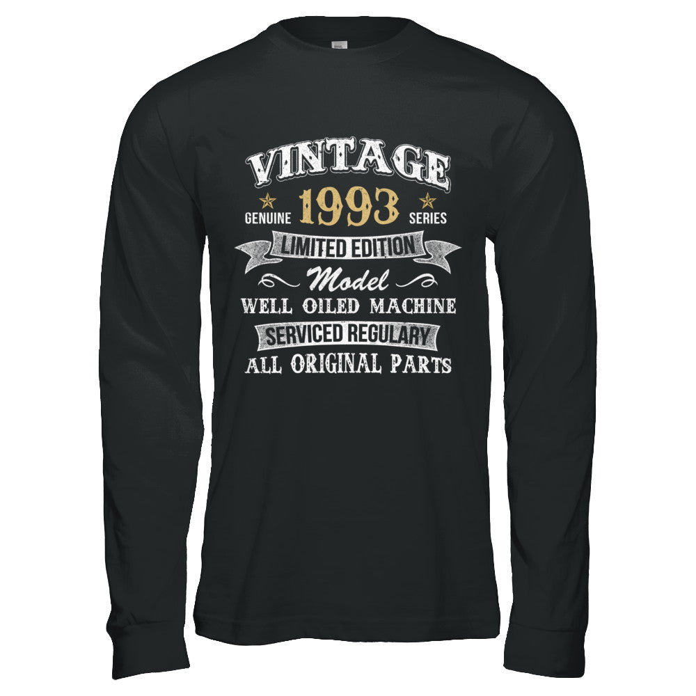 Vintage 30th Birthday Funny 1993 All Original Parts Shirt & Hoodie ...