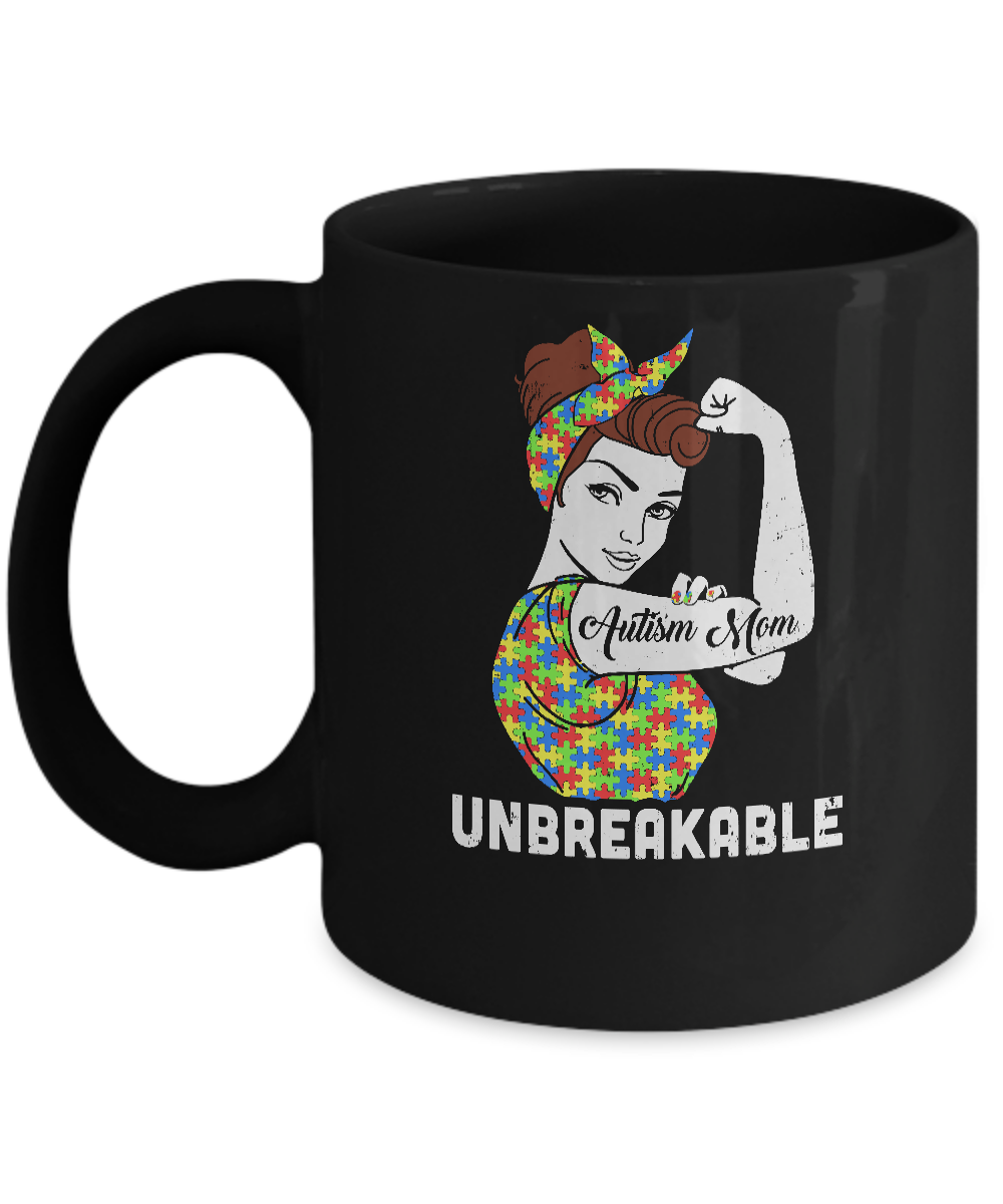 Download Autism Mom Unbreakable Support Autism Awareness Mug 11oz ...