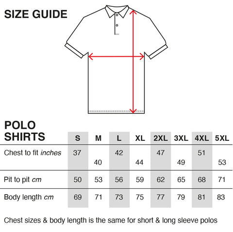 Polos size Chart 