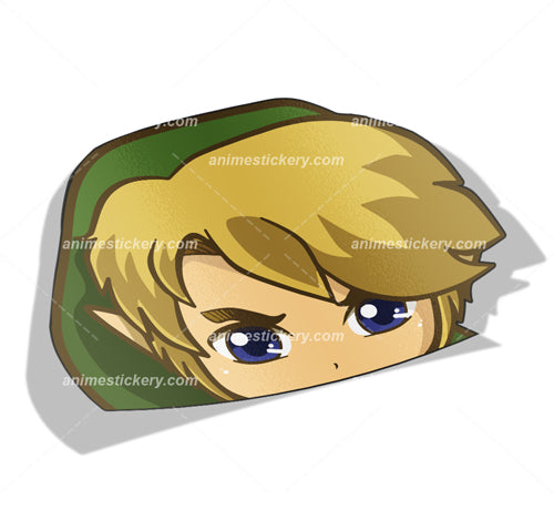 Zelda Link Pixel Vinyl Sticker 3.5 Tall - Includes Two Stickers