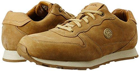 woodland men's camel leather sneakers