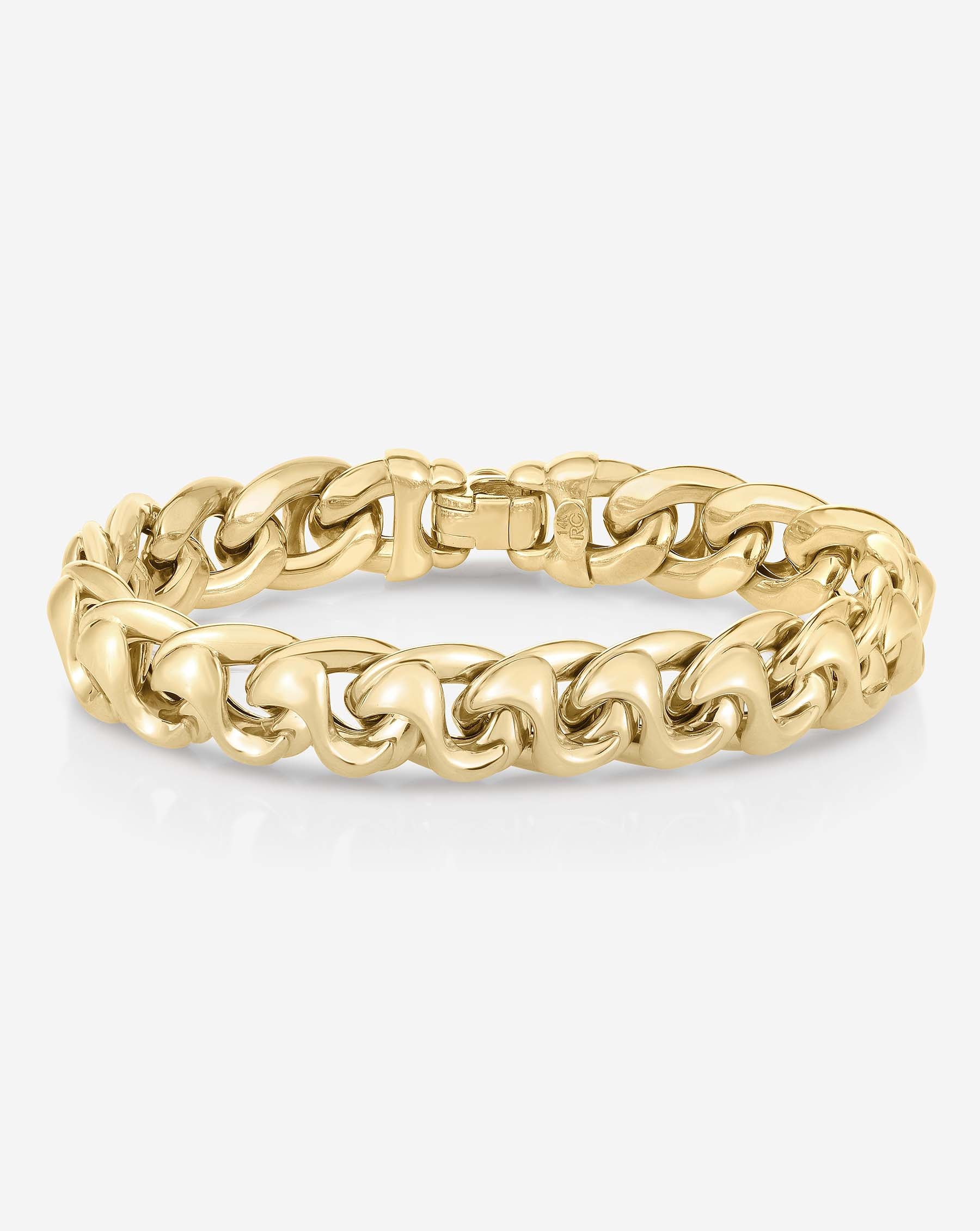 14K Gold Two Tone Chain Bracelet, Vintage Fancy Design Gold Bracelet – Aura  Fine Jewelery