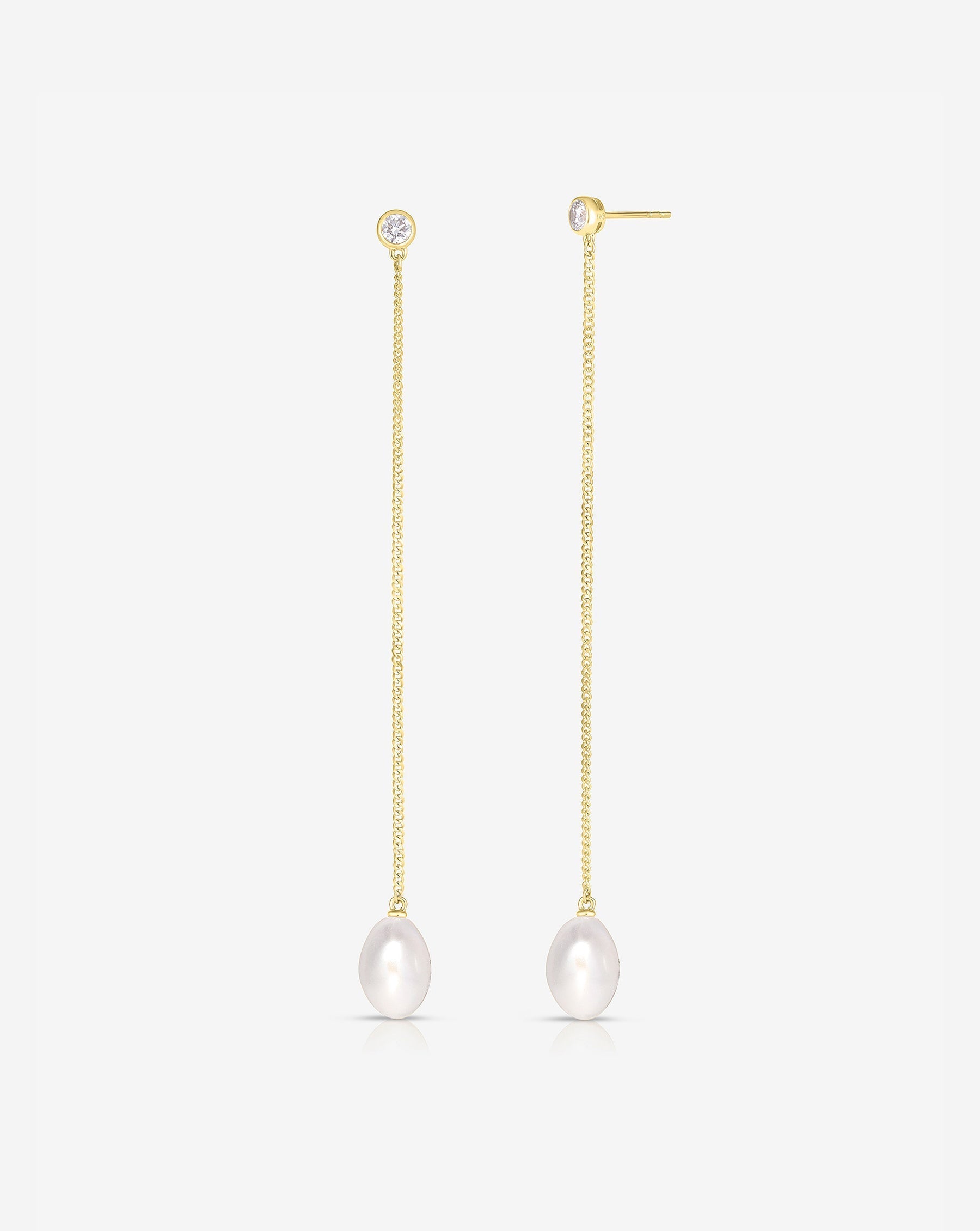 Freshwater Pearl and Diamond Drop Earrings | Birks Pearls