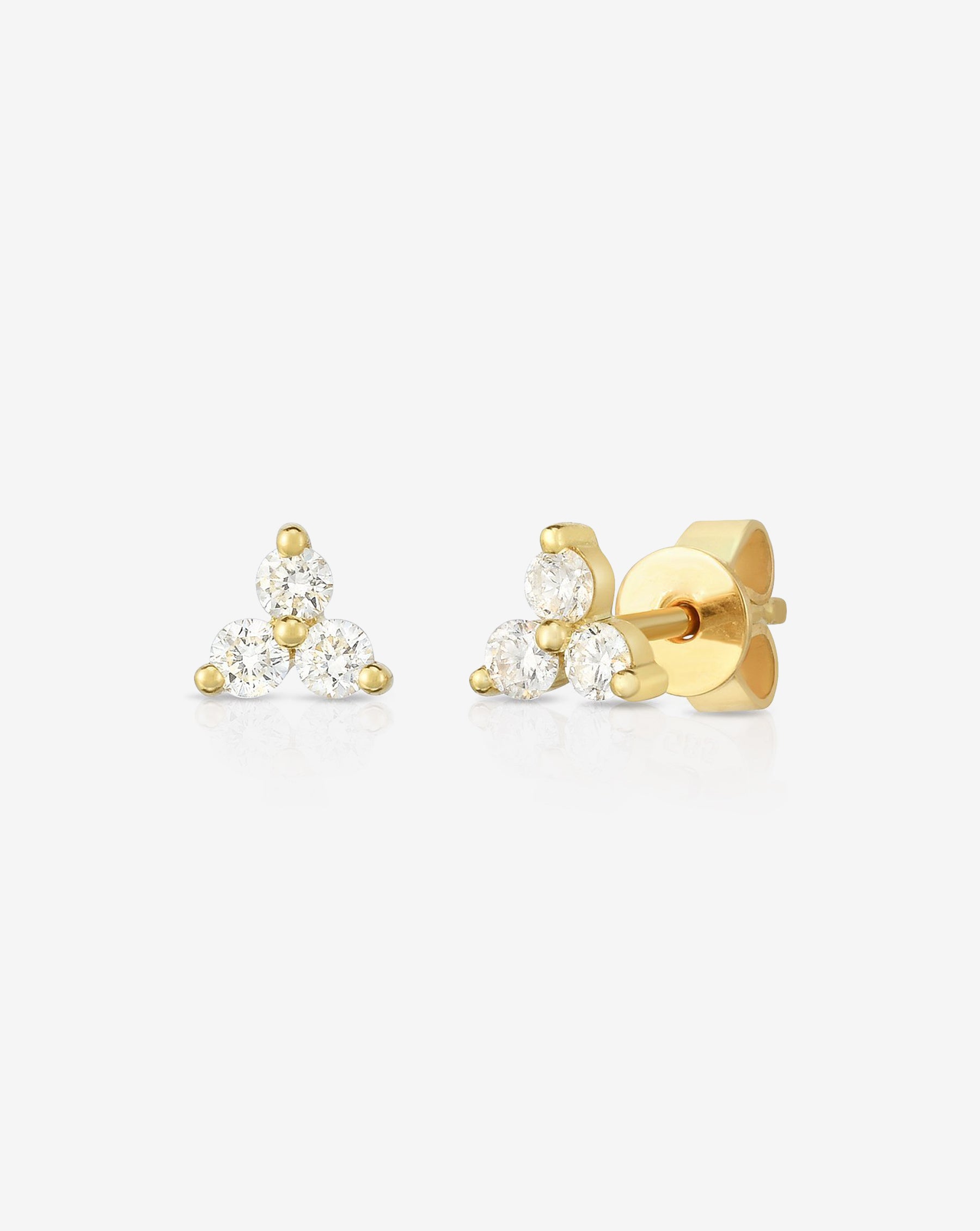 Scalloped Set Diamond Stud Earring | MARIA TASH