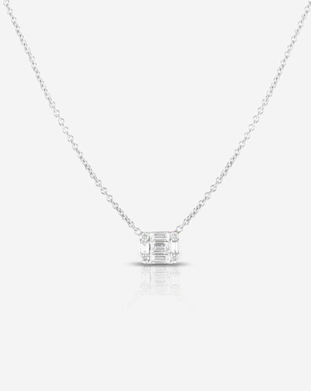 Half Carat Floating Diamond Necklace – Ring Concierge