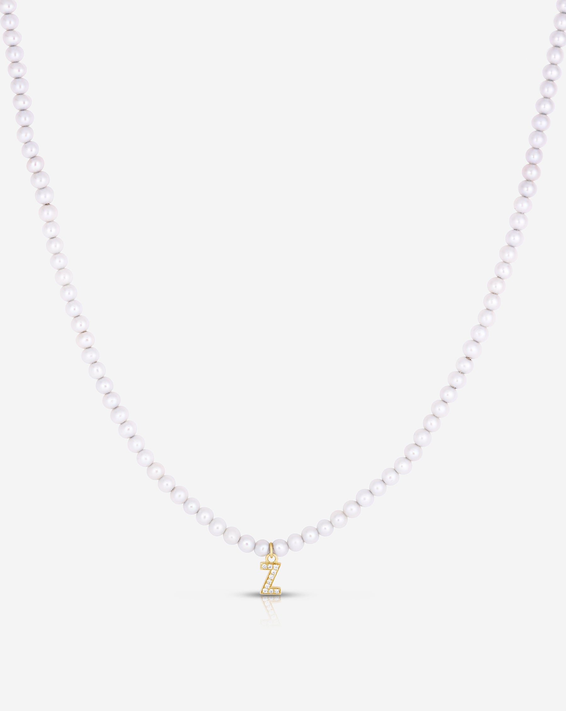9ct White Gold Diamond Initial J Pendant Necklace - London Road Jewellery
