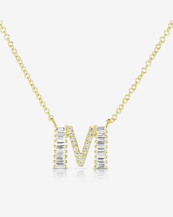 Classic Alphabet M Gold Necklace | Sleek Modern Design | CaratLane