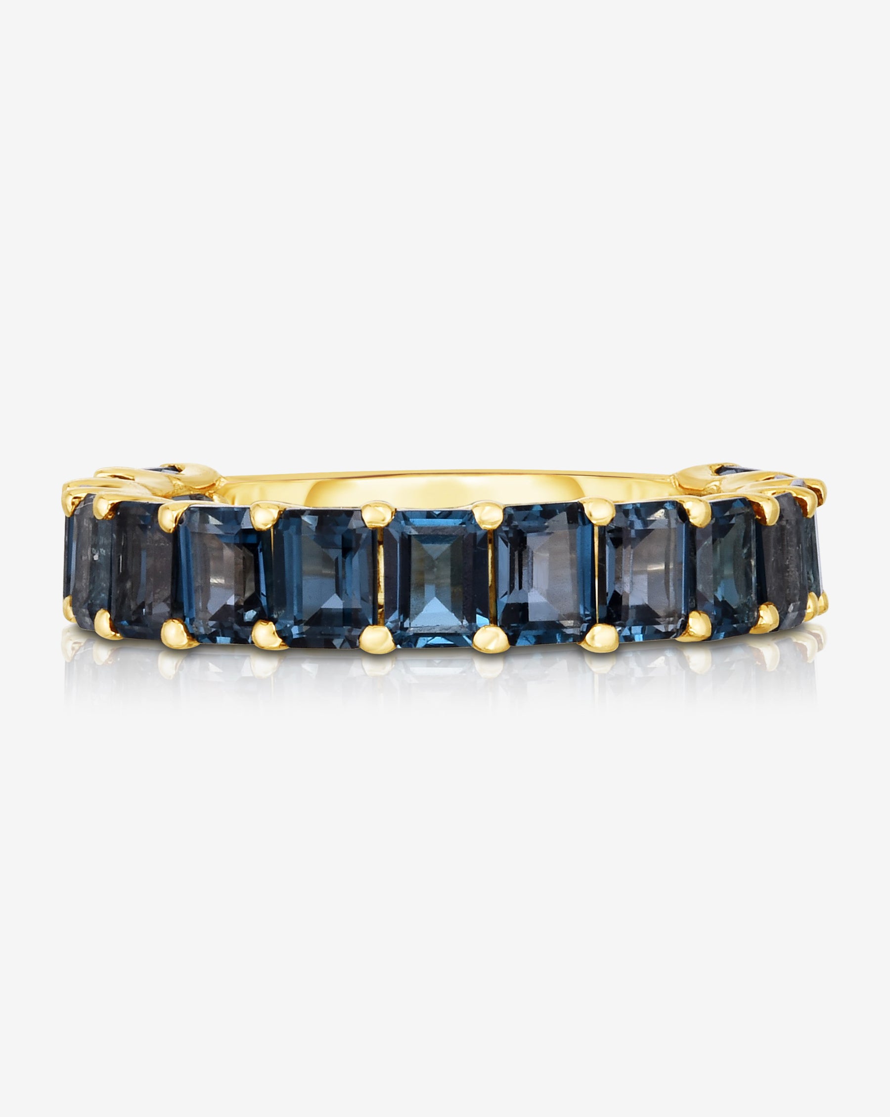 Petite Emerald Cut London Blue Topaz Ring – Ring Concierge