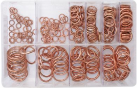 assorted copper compression washers