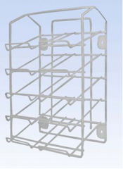 rack for holding plastic boxes