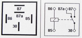 relay - 5 pin, electrical drawing