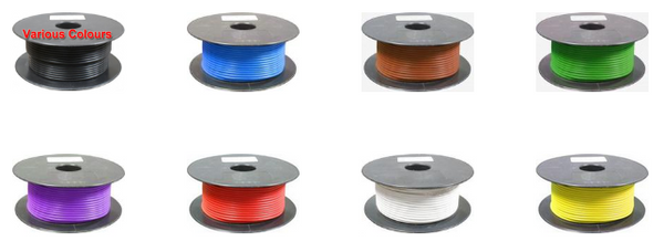 single core thin wall cable - all colours