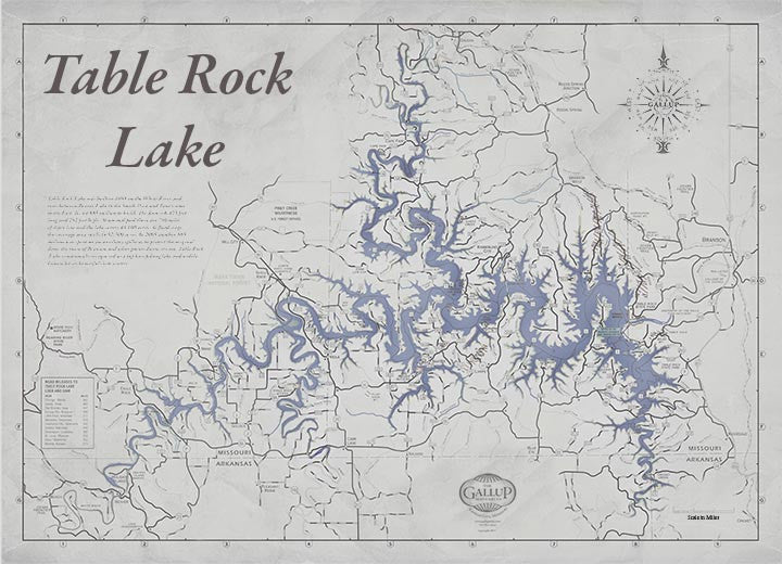 Table Rock Lake Contour Maps