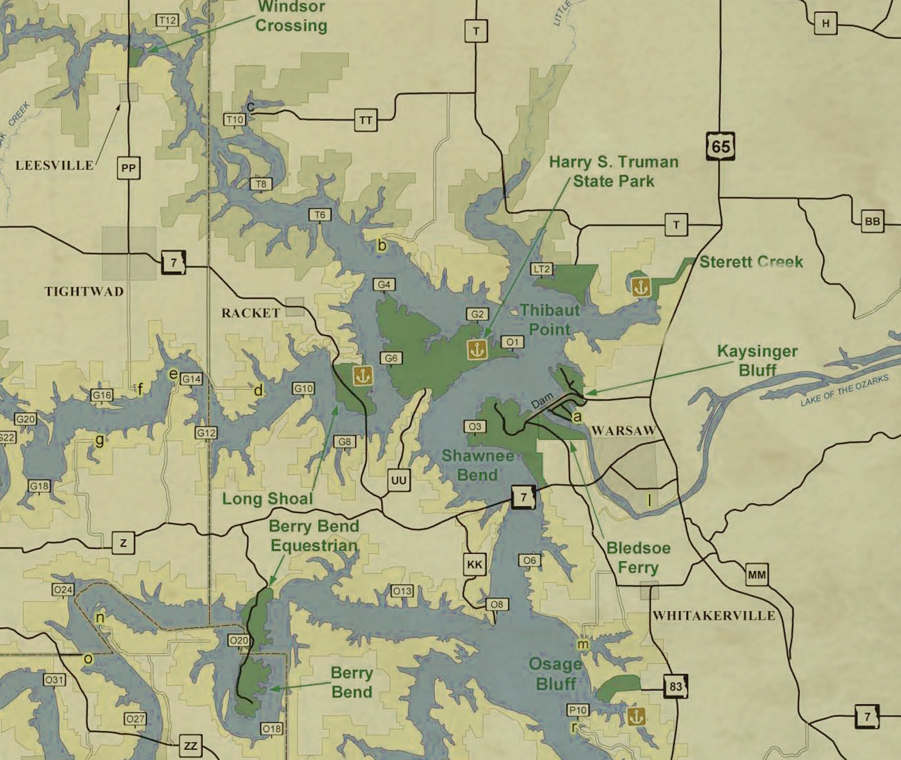 Truman Lake Missouri Map Truman Lake Missouri   Gallup Map