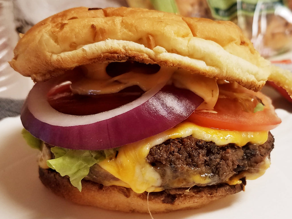 Slightly Spicy Black Bean Veggie Burger