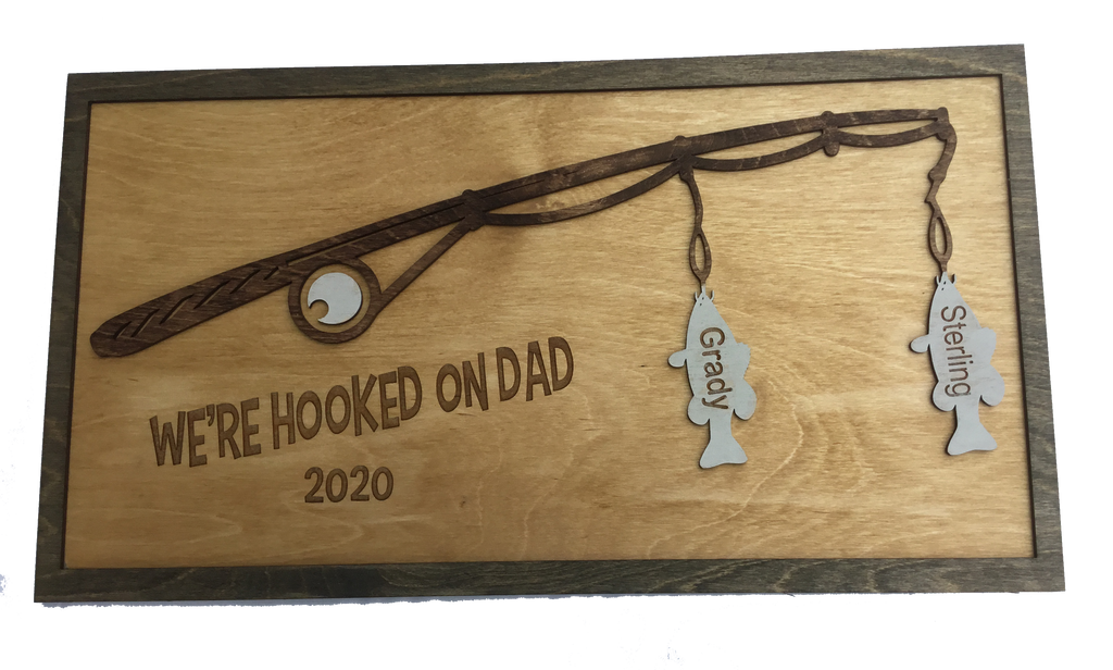 Download We're Hooked On Daddy Dad Grandpa - Fishing - Personalized ...
