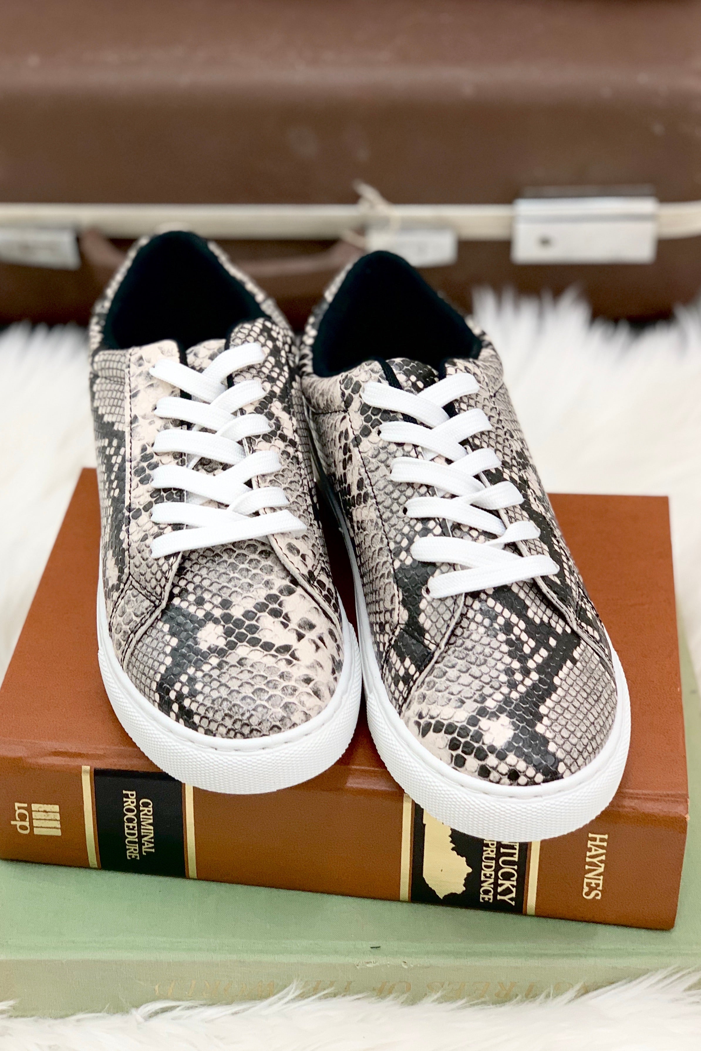 Viper Snakeskin Sneakers - Treasure 