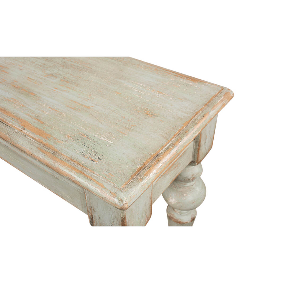 Rustic Provincial Sage Pine Console Table