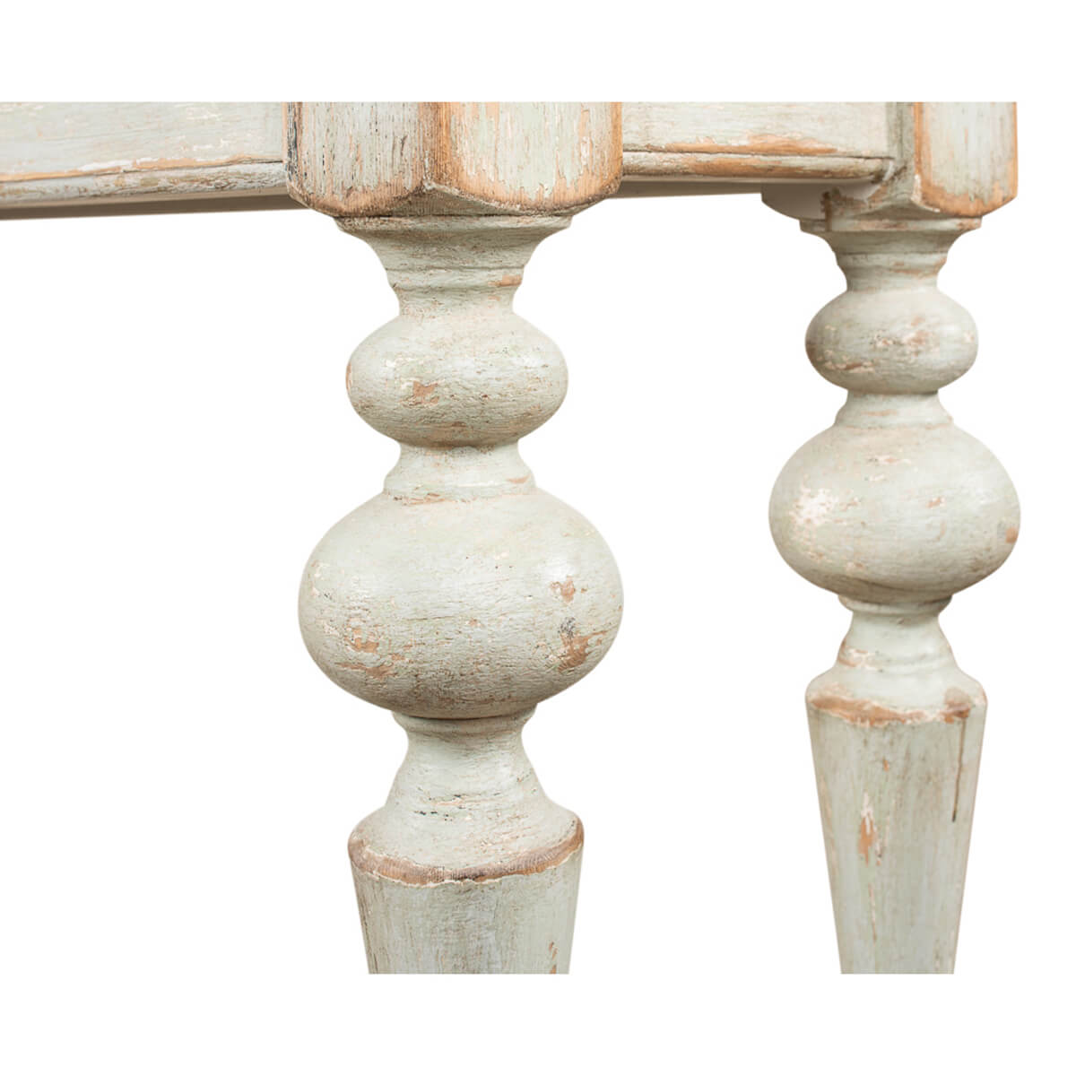 Rustic Provincial Sage Pine Console Table