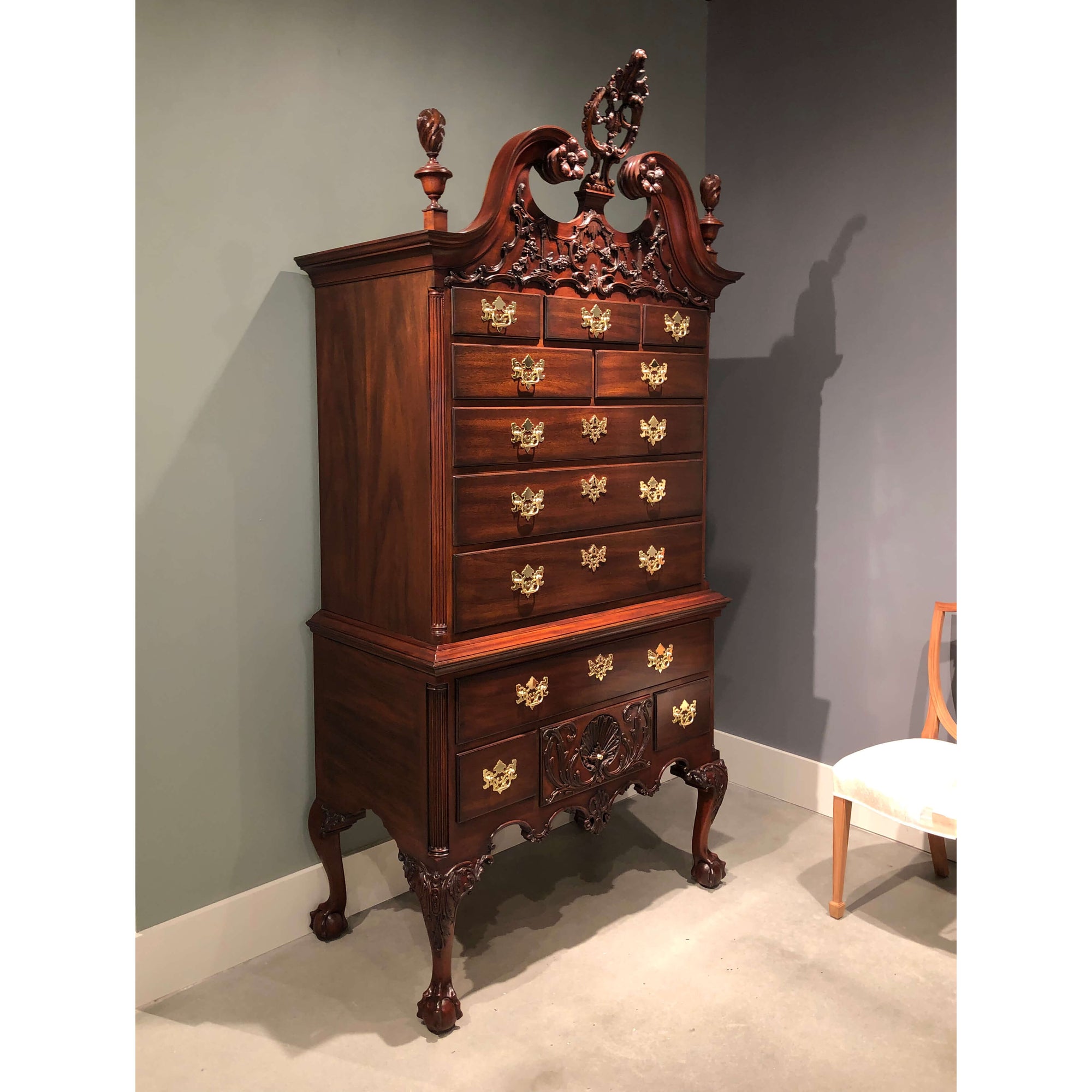 Philadelphia Reproduction Antique Highboy English Georgian America