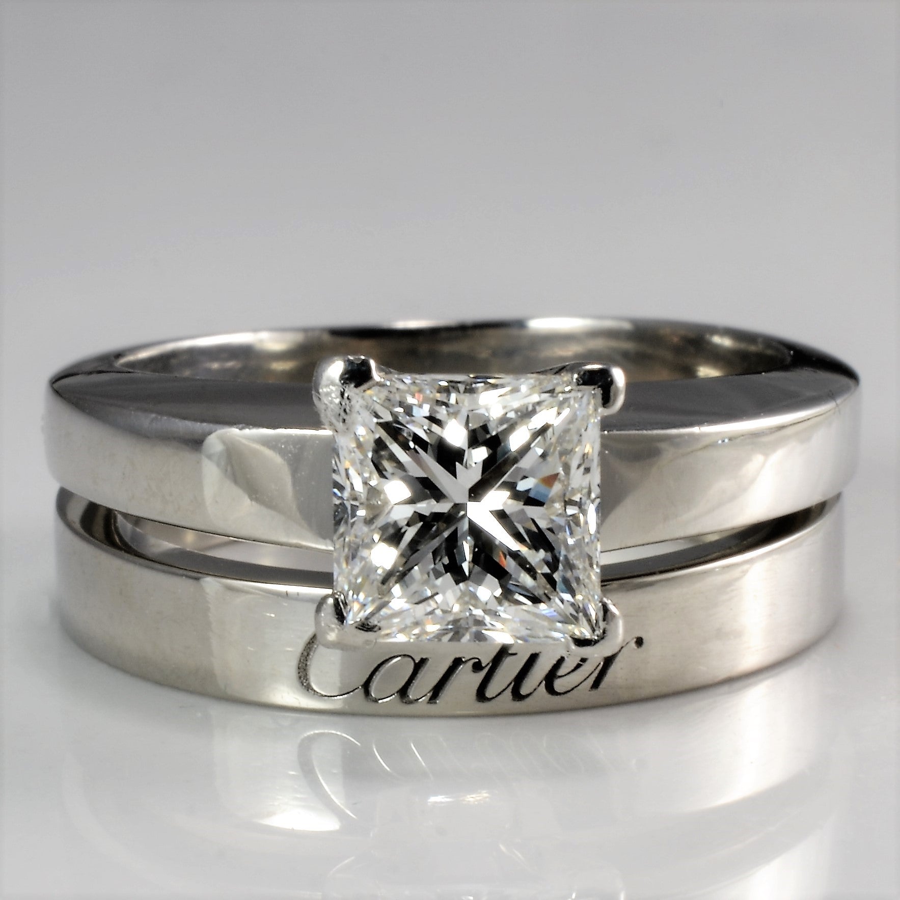 cartier princess cut engagement ring